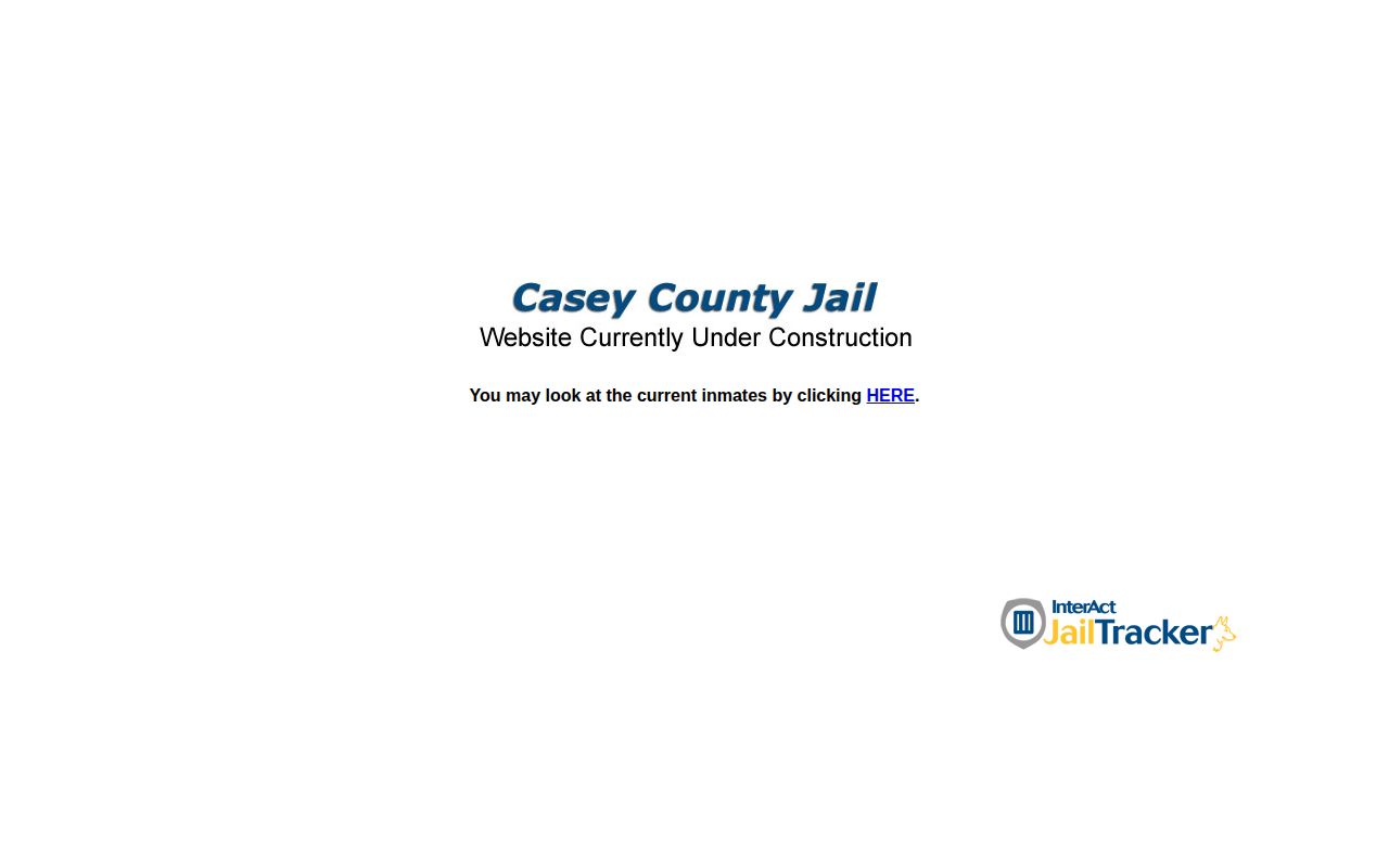 Official Casey County jail current-inmates access page
