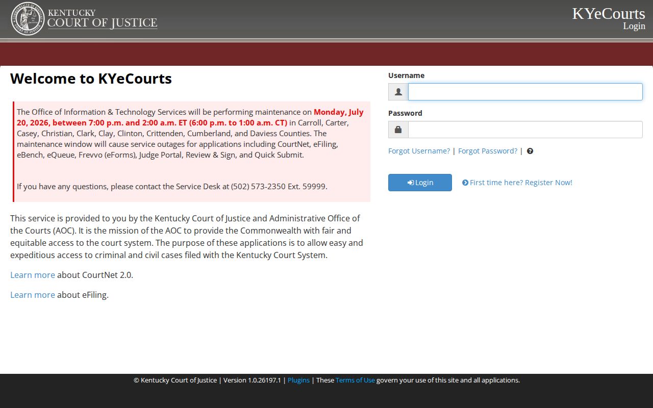 Kentucky CourtNet search used for Casey County release-related cases